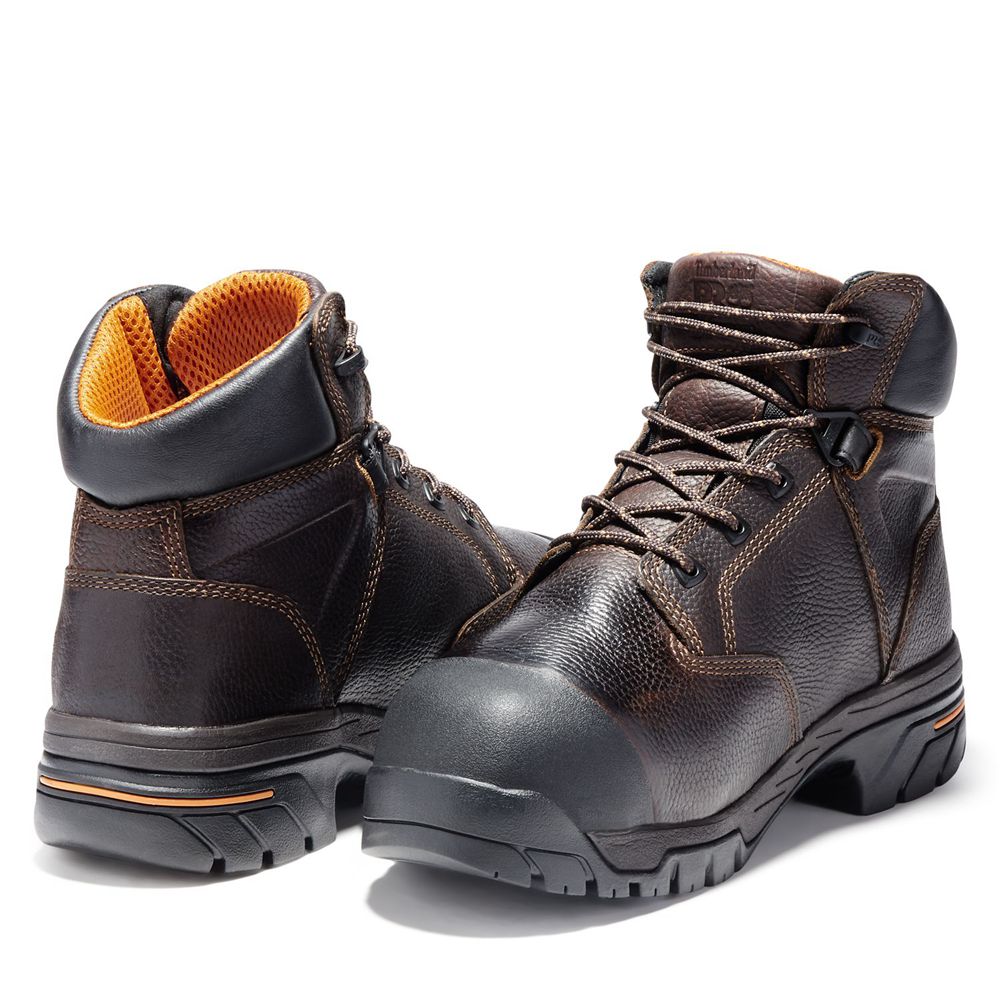 Botas de Trabajo Timberland Hombre Pro® Helix 6\" Met Guard Comp Toe Marrones - Chile ZLR-370659